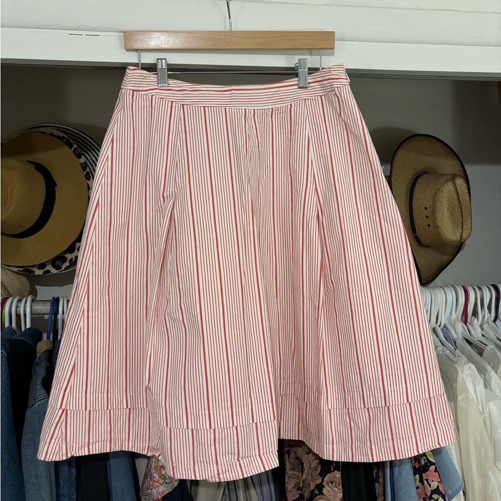 100% Cotton A-Line Striped Madison Skirt